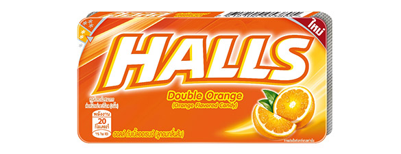 Halls Double Orange_Pack shot_Blister