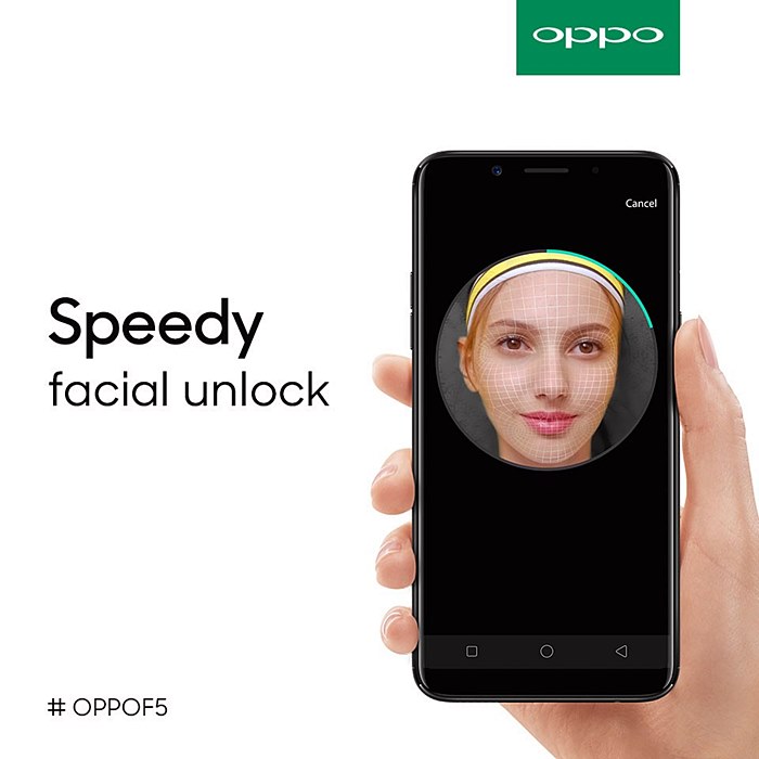 5. OPPO F5 Facial Unlock